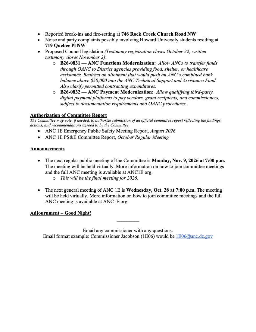 202610 ANC 1E PSE Committee Reg Meeting Agenda page 2 (draft 2.0)